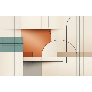 Modern Abstract Line Art Geometric Wall Mural