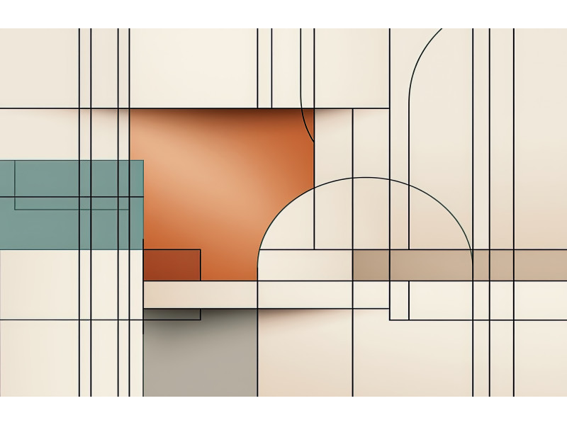 Modern Abstract Line Art Geometric Wall Mural Modern Abstract Line Art Geometric Wall Mural