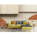 Minimalist Beige Orange Geometric Wall Mural