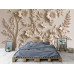 Elegant Beige Floral Relief Wall Mural Elegant Beige Floral Relief Wall Mural