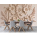 Elegant Beige Floral Relief Wall Mural Elegant Beige Floral Relief Wall Mural