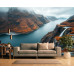 Misty Nordic Fjord Landscape Wall Mural