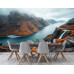 Misty Nordic Fjord Landscape Wall Mural