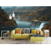 Scenic Fjord Waterfall Cabin Wall Mural Scenic Fjord Waterfall Cabin Wall Mural