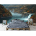 Scenic Fjord Waterfall Cabin Wall Mural Scenic Fjord Waterfall Cabin Wall Mural