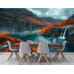 Serene Fjord Valley with House Wall Mural