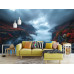 Foggy Mountain Fjord Panorama Wall Mural