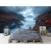 Foggy Mountain Fjord Panorama Wall Mural