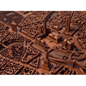 New York Manhattan Landmark Relief Map Wall Mural New York Manhattan Landmark Relief Map Wall Mural | Wall4Soul