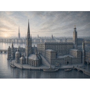 Stockholm Old Town Royal Palace Wall Mural | Wall4Soul