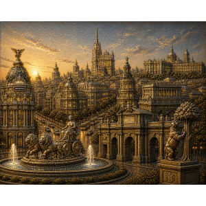 Madrid Metropolis Gran Via Cityscape Wall Mural Madrid Metropolis Gran Via Cityscape Wall Mural