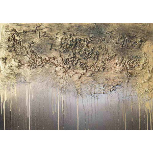 Golden Whimsy Metallic - Modern Wall Mural Inspired by Petitto Art Golden Whimsy Metallic - Modern Wall Mural Inspired by Petitto Art - Original Abstract Mural by Anete Purina-Purite | Wall4Soul