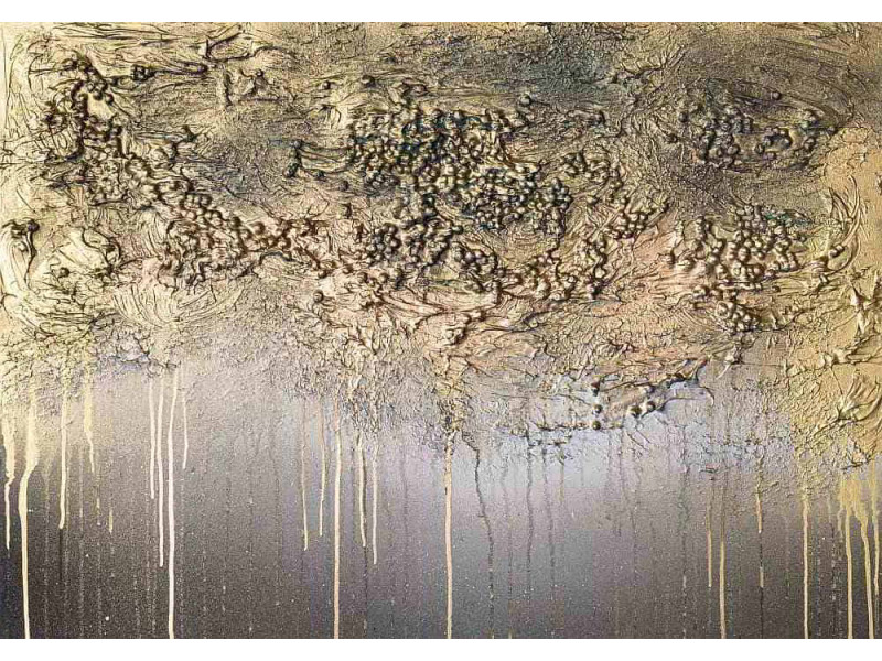 Golden Whimsy Metallic - Modern Wall Mural Inspired by Petitto Art Golden Whimsy Metallic - Modern Wall Mural Inspired by Petitto Art