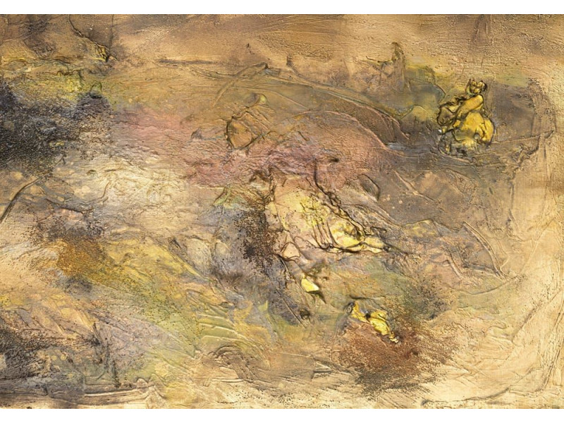 Gilded Earthscape - Modern Wall Mural Inspired by Petitto Art