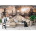 Bridge in Budapest Grunge Style - Classic Wall Mural for Modern Interiors Bridge in Budapest Grunge Style - Classic Wall Mural for Modern Interiors