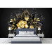 Black & Gold Jewelry Orchids - Classic Wall Mural for Modern Interiors Black & Gold Jewelry Orchids - Classic Wall Mural for Modern Interiors