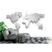 3D World Map - Classic Wall Mural for Modern Interiors