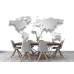 3D World Map - Classic Wall Mural for Modern Interiors