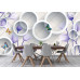 3D Violet Flowers & Butterflies - Classic Wall Mural for Modern Interiors 3D Violet Flowers & Butterflies - Classic Wall Mural for Modern Interiors