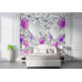 3D Hearts & Dandelions on Brick - Classic Wall Mural for Modern Interiors 3D Hearts & Dandelions on Brick - Classic Wall Mural for Modern Interiors
