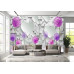 3D Hearts & Dandelions on Brick - Classic Wall Mural for Modern Interiors 3D Hearts & Dandelions on Brick - Classic Wall Mural for Modern Interiors