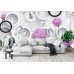 3D Dandelion & Tree Silhouettes - Classic Wall Mural for Modern Interiors