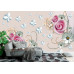 3D Soft Flowers on Beige - Classic Wall Mural for Modern Interiors 3D Soft Flowers on Beige - Classic Wall Mural for Modern Interiors
