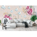 3D Soft Flowers on Beige - Classic Wall Mural for Modern Interiors 3D Soft Flowers on Beige - Classic Wall Mural for Modern Interiors