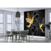 Black and Gold Hummingbirds - Classic Wall Mural for Modern Interiors Black and Gold Hummingbirds - Classic Wall Mural for Modern Interiors