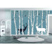 Birch Trees with Birds and Deer - Classic Wall Mural for Modern Interiors Birch Trees with Birds and Deer - Classic Wall Mural for Modern Interiors