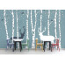 Birch Trees with Birds and Deer - Classic Wall Mural for Modern Interiors Birch Trees with Birds and Deer - Classic Wall Mural for Modern Interiors