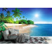 Caribbean Beach with Palms - Classic Wall Mural for Modern Interiors Caribbean Beach with Palms - Classic Wall Mural for Modern Interiors