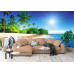 Caribbean Beach with Palms - Classic Wall Mural for Modern Interiors Caribbean Beach with Palms - Classic Wall Mural for Modern Interiors