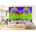 Blooming Cherry Tree with Horses - Classic Wall Mural for Modern Interiors