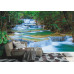 Deep Forest Waterfall - Classic Wall Mural for Modern Interiors Deep Forest Waterfall - Classic Wall Mural for Modern Interiors