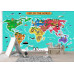 Animals of the World Map - Classic Wall Mural for Modern Interiors Animals of the World Map - Classic Wall Mural for Modern Interiors