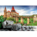 Corvin Castle with Bridge & Cascades - Classic Wall Mural for Modern Interiors Corvin Castle with Bridge & Cascades - Classic Wall Mural for Modern Interiors