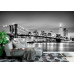 Brooklyn Bridge Black and White - Classic Wall Mural for Modern Interiors Brooklyn Bridge Black and White - Classic Wall Mural for Modern Interiors