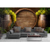 Vintage Wine Cellar with Barrels - Classic Wall Mural for Modern Interiors Vintage Wine Cellar with Barrels - Classic Wall Mural for Modern Interiors