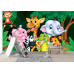 Cute Animals in African Jungle - Classic Wall Mural for Modern Interiors Cute Animals in African Jungle - Classic Wall Mural for Modern Interiors