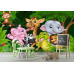 Cute Animals in African Jungle - Classic Wall Mural for Modern Interiors Cute Animals in African Jungle - Classic Wall Mural for Modern Interiors