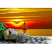 Sail Boat at Sunset - Classic Wall Mural for Modern Interiors Sail Boat at Sunset - Classic Wall Mural for Modern Interiors