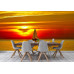 Sail Boat at Sunset - Classic Wall Mural for Modern Interiors Sail Boat at Sunset - Classic Wall Mural for Modern Interiors