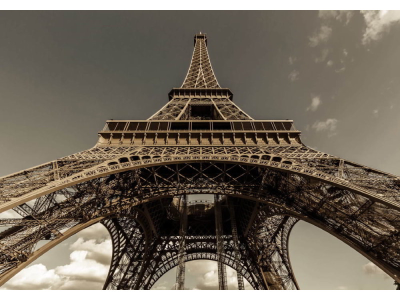 Wide View of Eiffel Tower - Classic Wall Mural for Modern Interiors