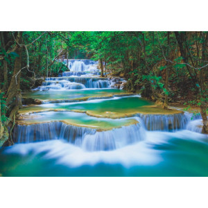 Deep Forest Waterfall - Classic Wall Mural for Modern Interiors | Wall4Soul